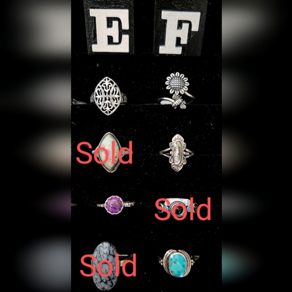 NEW Size 7 Genuine Sterling Silver Rings - Picture 3 of 7